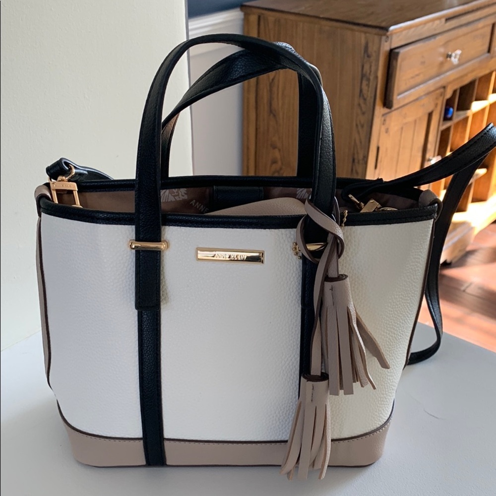 Nine West Black and White Tote Bag